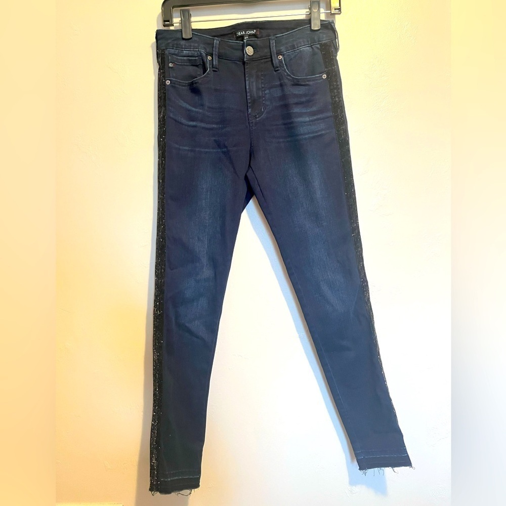 Dear John Skinny Giselle High Waisted Skinny Dark Blue Jeans
